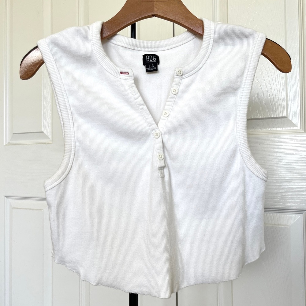 BDG White Tank Top